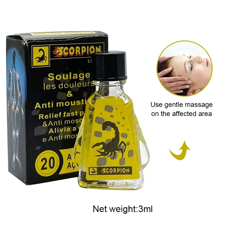 Обезболивающее масло для скорпионов снимает болевые ощущения головные боли