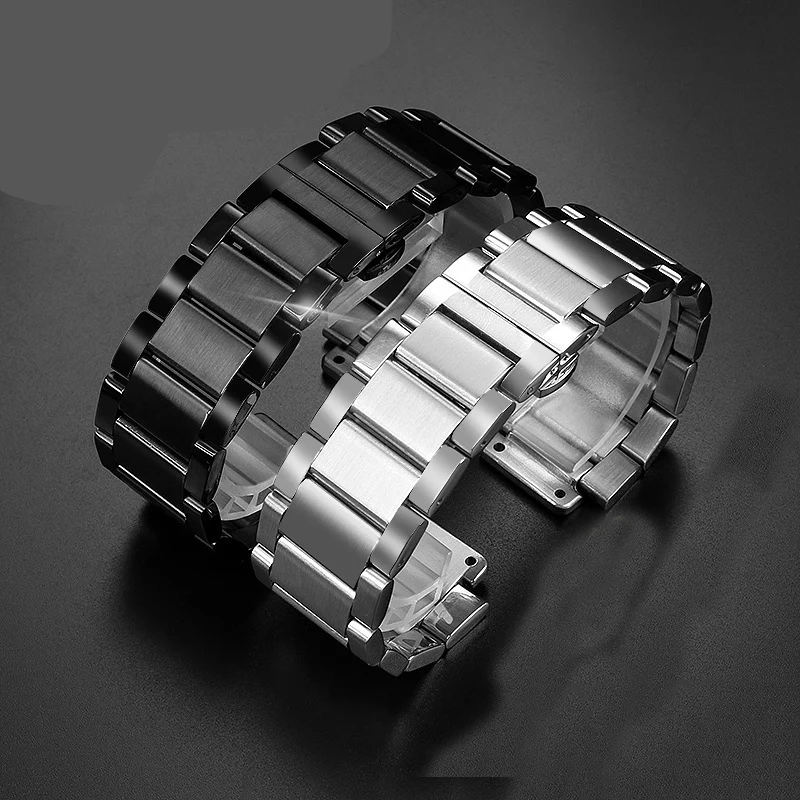 

For Hublot Yubo Watch Strap Big Bang Classic Fusion Men Women Solid Stainless Steel Watchband Bracelet 27mm*19mm
