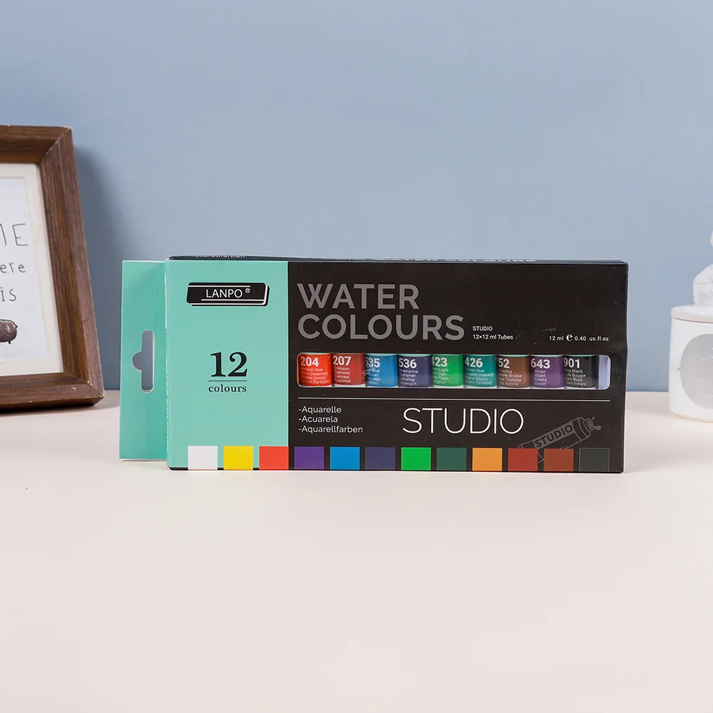 12 цветов Набор художественная живопись граффити краска акриловая Акварельная