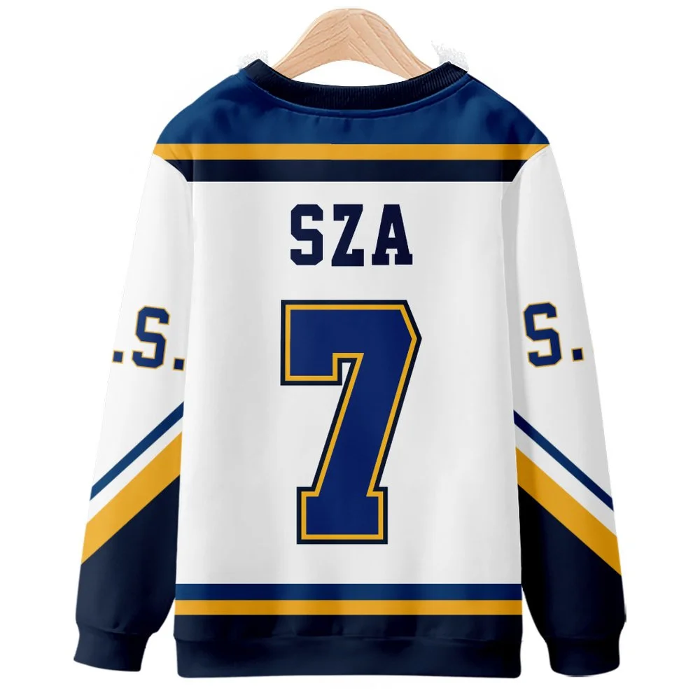 SZA JERSEY SOS Blind New Album Merch с круглым вырезом и длинными рукавами для женщин мужчин