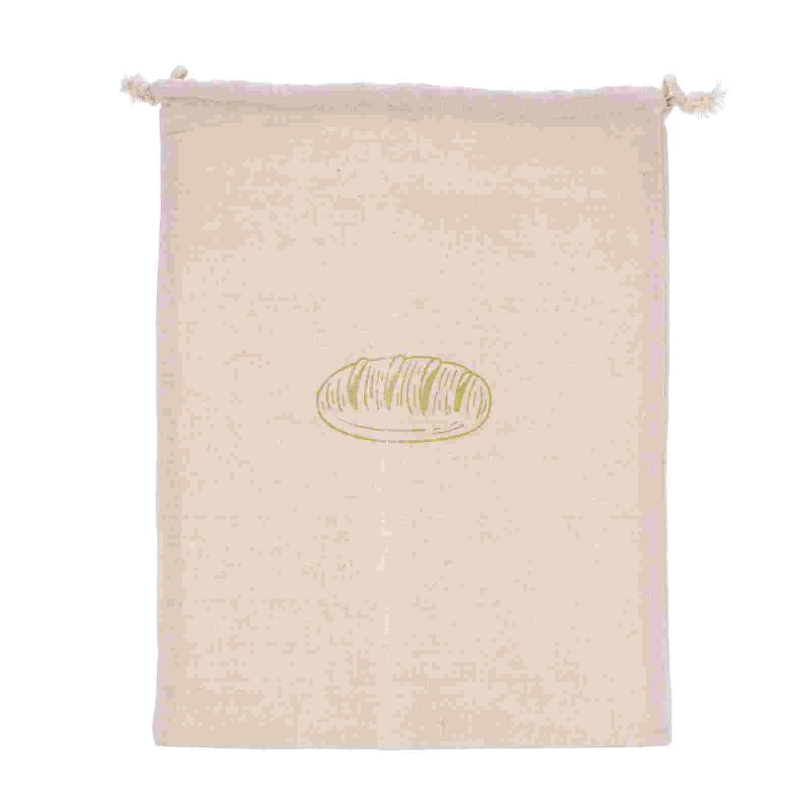 

Bag Bread Bags Linen Pouch Storage Grocery Reusable Drawstring Sandwich Loafcotton