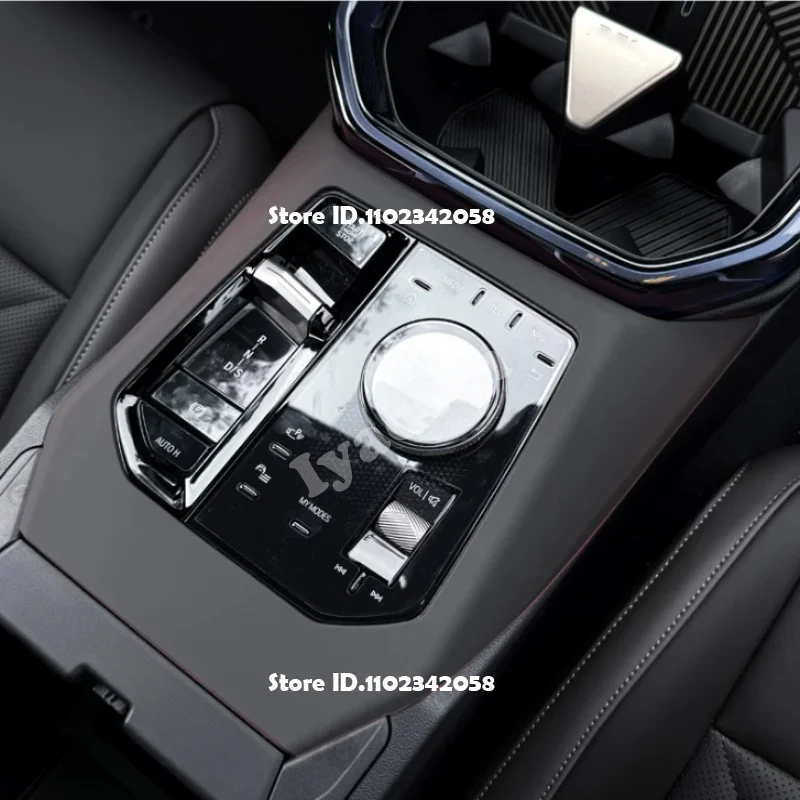 Фото Для BMW X3 G45 2024 2025: силиконовый резиновый черный коврик для передних дверей, оконных переключателей, подстаканников, беспроводной зарядки, заднего подлокотника №4