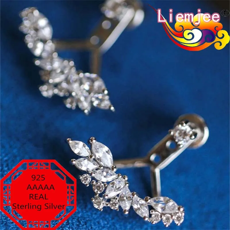 

Liemjee Модные индивидуальные женские серьги из серебра 925 пробы с цирконом