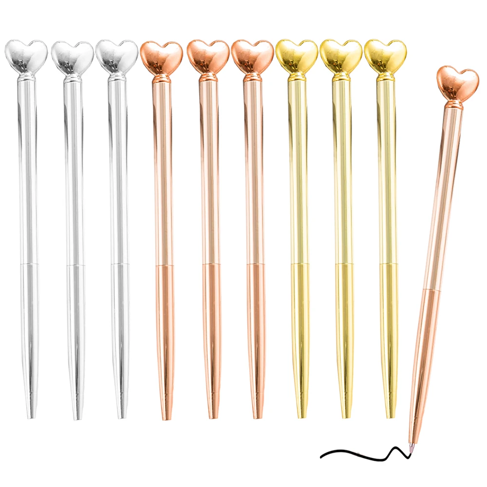 100 шт. металлическая шариковая ручка в форме сердца |