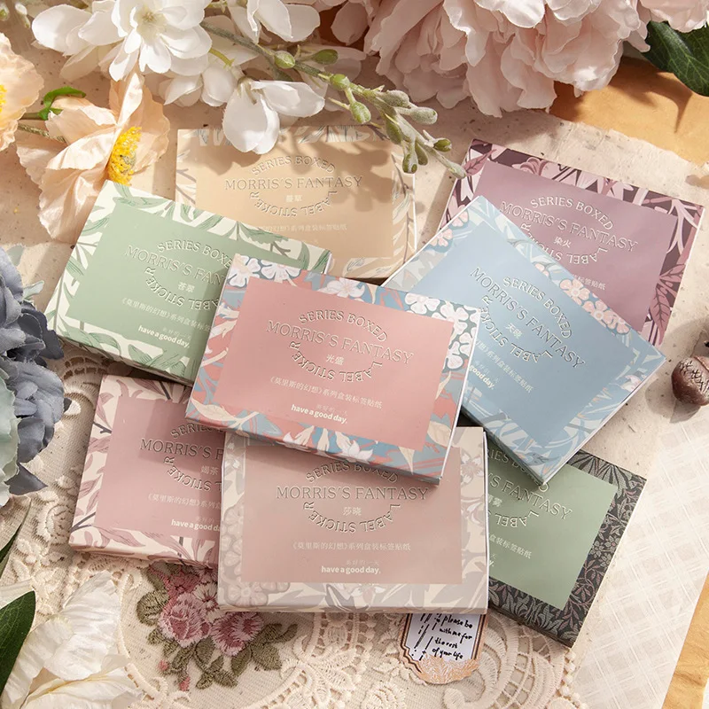 

120 Sheets Boxed Stickers Scrapbooking Label Diary Bullet Journaling Memo Art Material Sticky DIY Decorate Korean Stationery