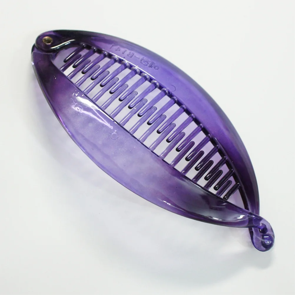 

6pcs Fashionable Banana Hair Clip Ponytail Holder Clip Strong Tension Fish Shape Grips Clamp Clip(Random Color)