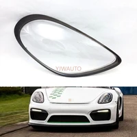 headlight lens for porsche cayman 981 boxster 20132016 headlamp cover replacement front car light auto shell