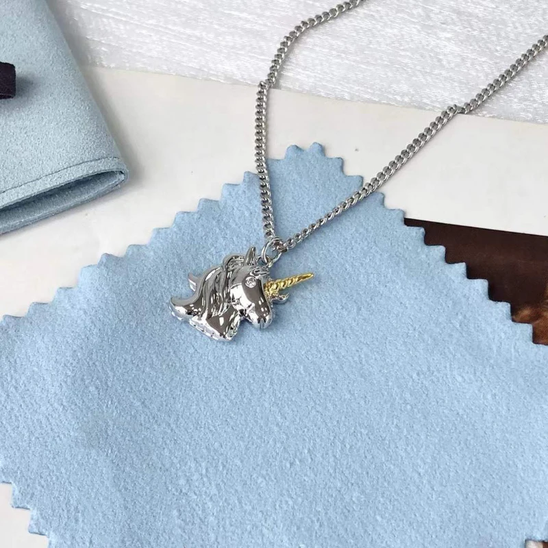 

925 sterling silver unicorn necklace aesthetic creative design romantic girl heart clavicle chain light luxury brand jewelry