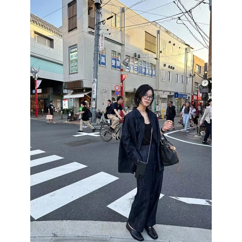 Осенний новый высококачественный джинсовый пиджак с лацканами SuperAen длинные