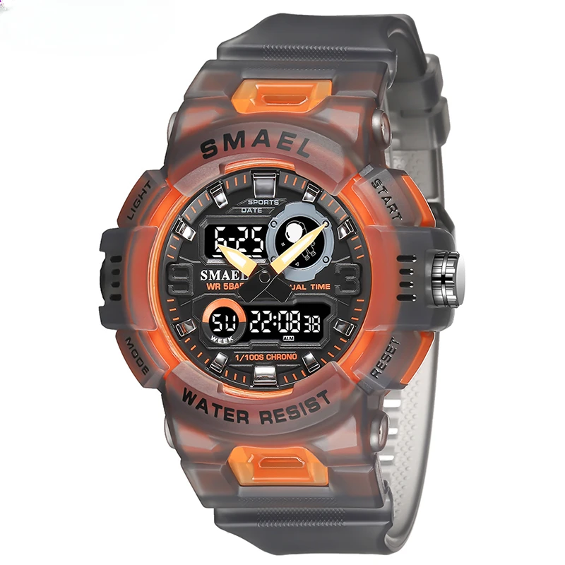 

SMAEL Sport Watches Digital Watch LED 50m Waterproof Military Wristwatch Male Clocks 8063 Mens Watches Stopwatches Alarm Clock