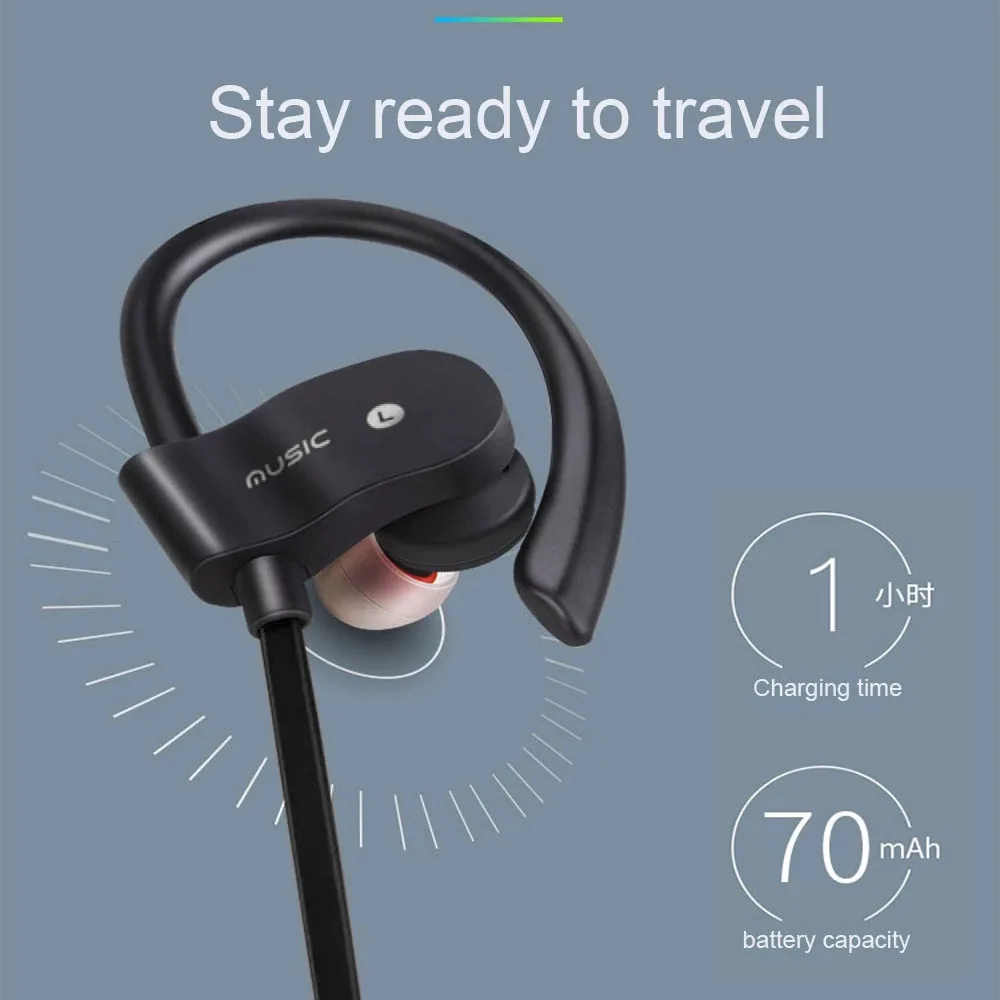 Спортивная Беспроводная Bluetooth-гарнитура 4 1 для бега стерео-музыка универсальные