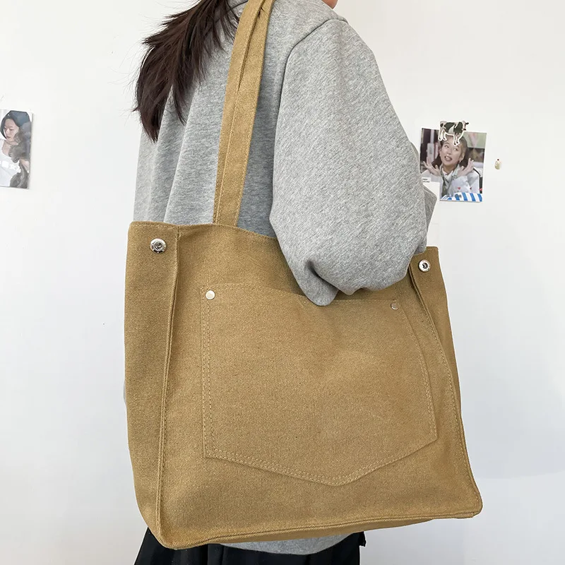 

Korean Mommy bag New Trend Versatile Student Handbag Large Capacity Women's Tote Bag Shoulder Bag Canvas Female Commute Bags
