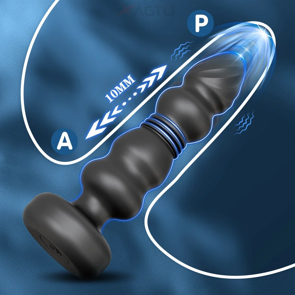 Вибрирующая анальная пробка вибратор для точки G секс-игрушки взрослых мужчин и