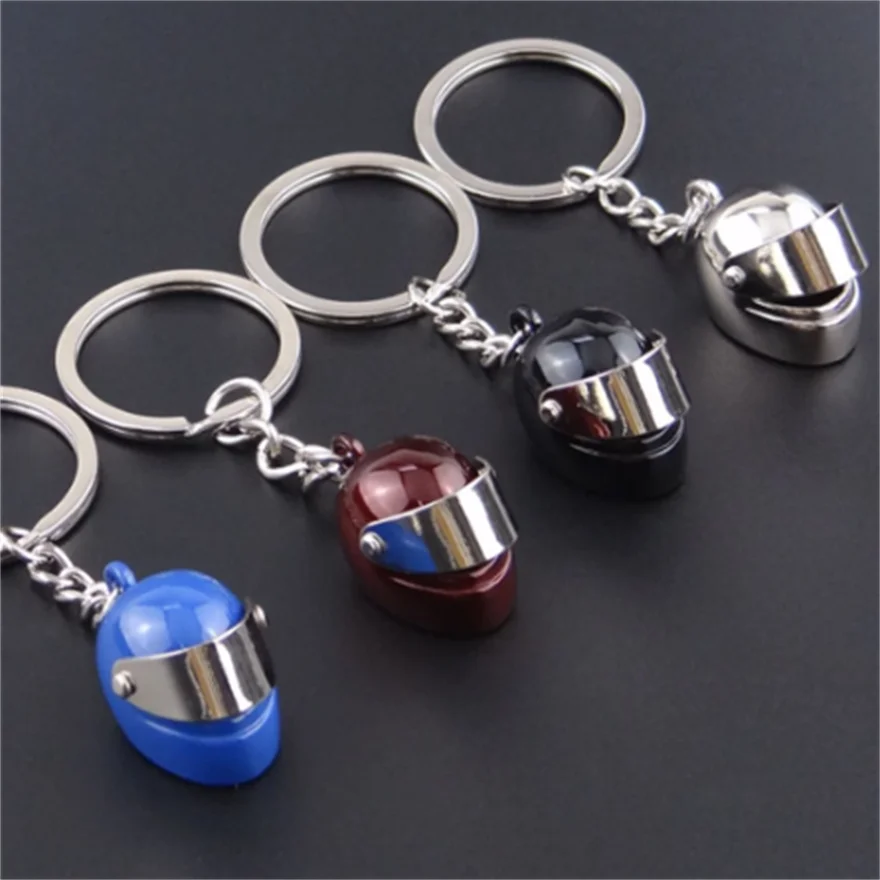 

Motorcycle helmet Men and women Car keys Car key chain key ring helmet pendant