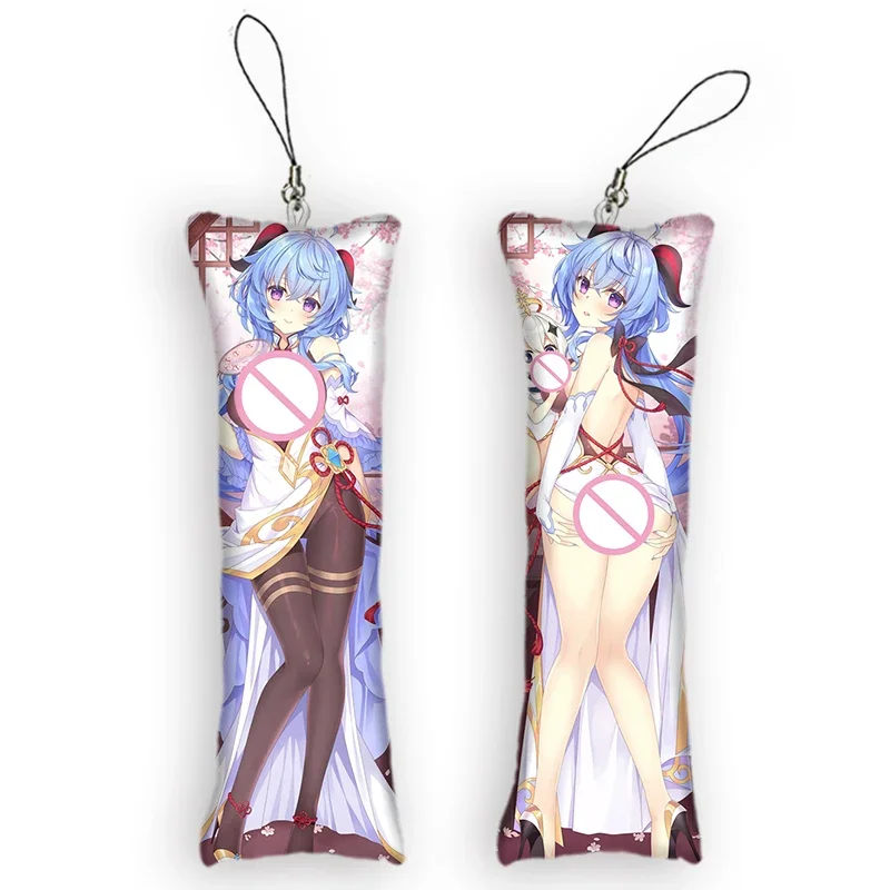 Genshin Impact Ganyu аниме мини Dakimakura двусторонняя маленькая подушка с принтом кулон