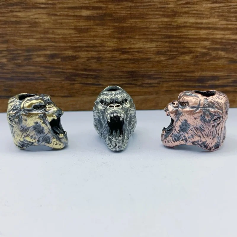 Brass Knife Bead Pendant Jewelry Modern British Chimpanzees Skull Demon Figurines Keychain DIY Lanyard Hanging Accessories