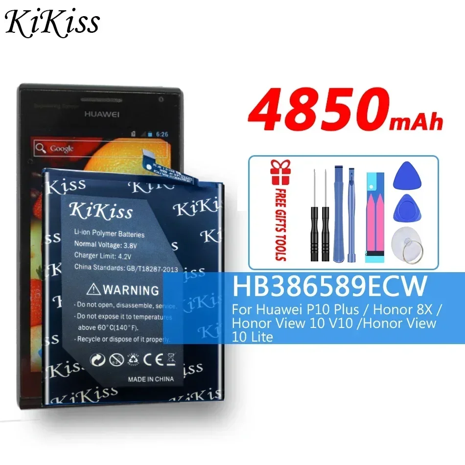 4850 мАч HB 386589 Аккумулятор ЭБУ для Huawei V10 P10 Plus Honor Play 20S 8X Nova 3 Mate 20 + инструменты