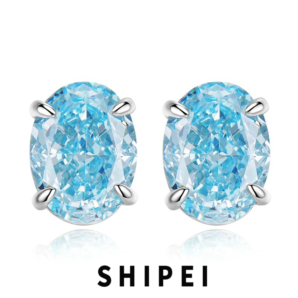 

Женская серьга-гвоздик из серебра 925 пробы, 6 х8 мм