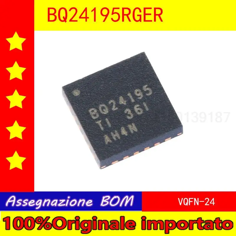 

5pcs/lot Home furnishings BQ24195RGER VQFN - 24 battery power management chip