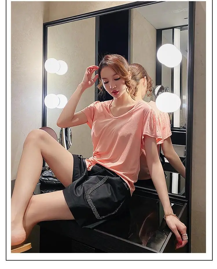 Hepburn Style Wooden Ear Black Wide Leg Shorts Women's Outer Wear Loose Sports Casual Shorts Trendy 2022 New Summer Short Pants