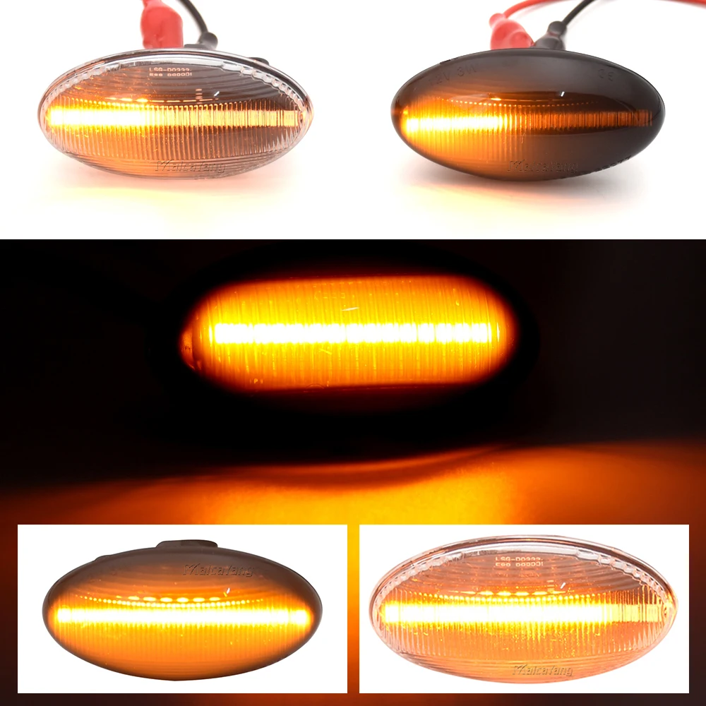 

Dynamic LED Turn Signal Side Marker Light Repeater Indicator Lamp For Peugeot 307 206 407 107 1007 Citroen C1 C2 C3 C4 C5 C6