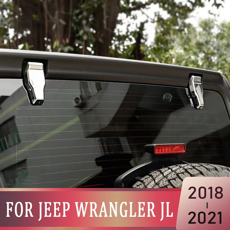 

For Jeep Wrangler JL 2018-2023 Car Tailgate Glass Windows Hinge Cover Stickers Trim Accessories Decorative Parts