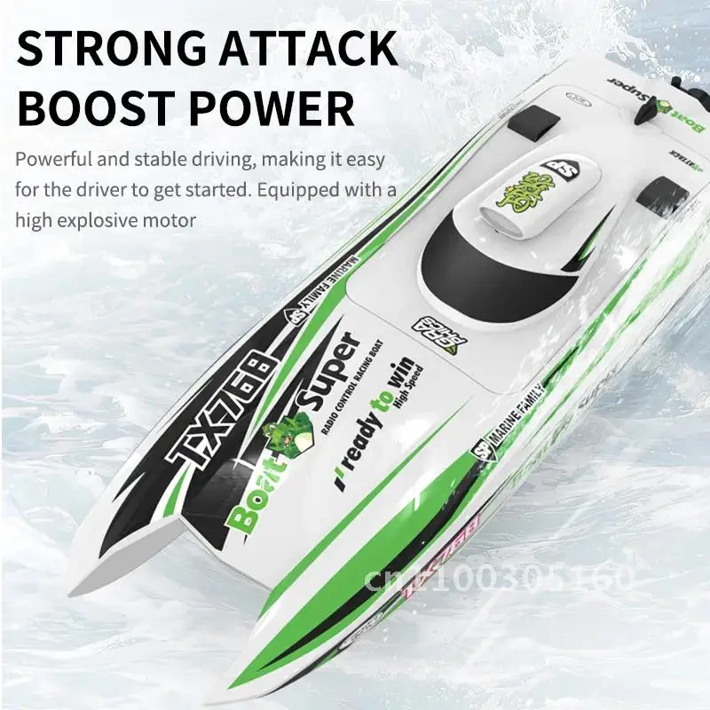 Фото TX768 RC Speed 2,4G Бесщеточный высокий лодка с дистанционным управлением Водный самолет 30 км/ч Профессиональный подарок для мальчиков Корабль Скоростной катер Игрушки для детей №2