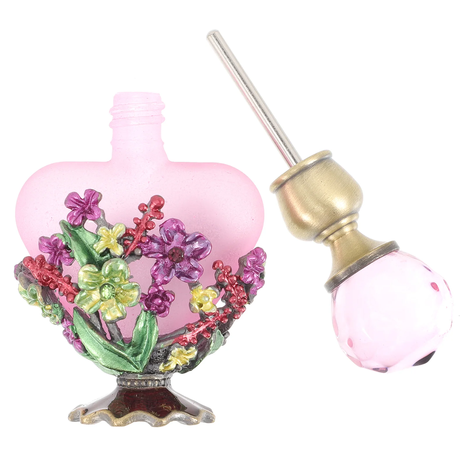 Perfume Bottle Empty Exquisite Fragrance Peacock Jewelry Glass Aroma Vintage Accessories Sample Sub