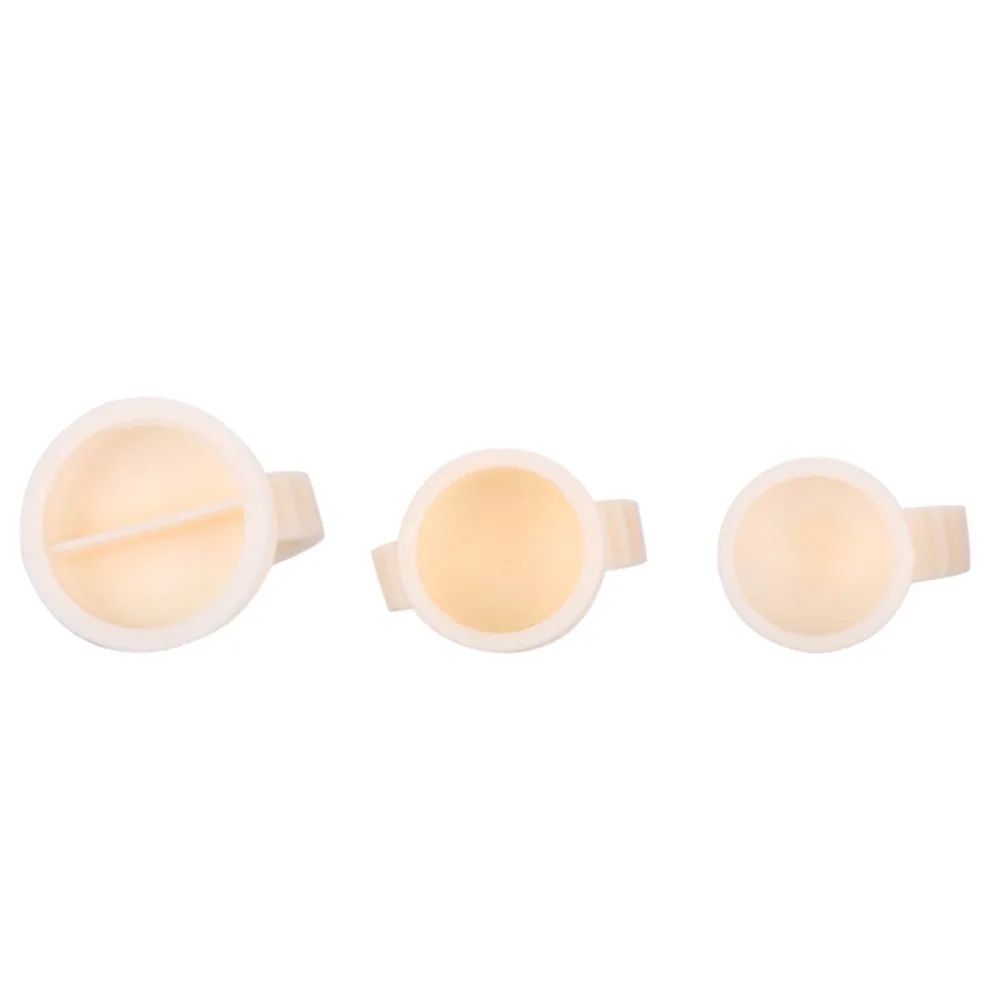100 Pcs Eyebrow Tattoo Ring Cup Microblading Pigment Glue Holder Divider Ink Permanent Makeup Supplies |