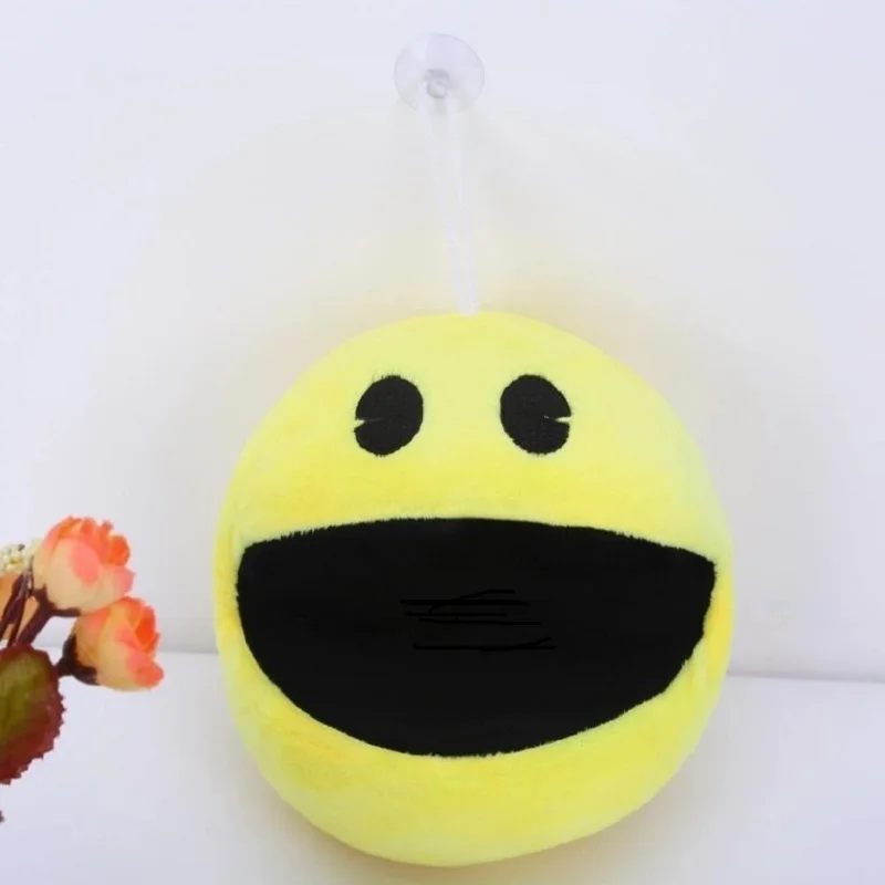 

New 15cm Cute Plush Doll Yellow Smiling Face Expression Ball Pacman Stuffed Toy For Kids Baby Birthday Christmas Gift