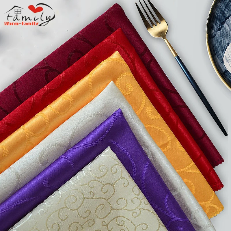 

10pcs Table Cloth Dinner Napkin Restaurant Home Napkins Pink Green Washable Wedding Party Home Decorations Linen Fabric Napkins