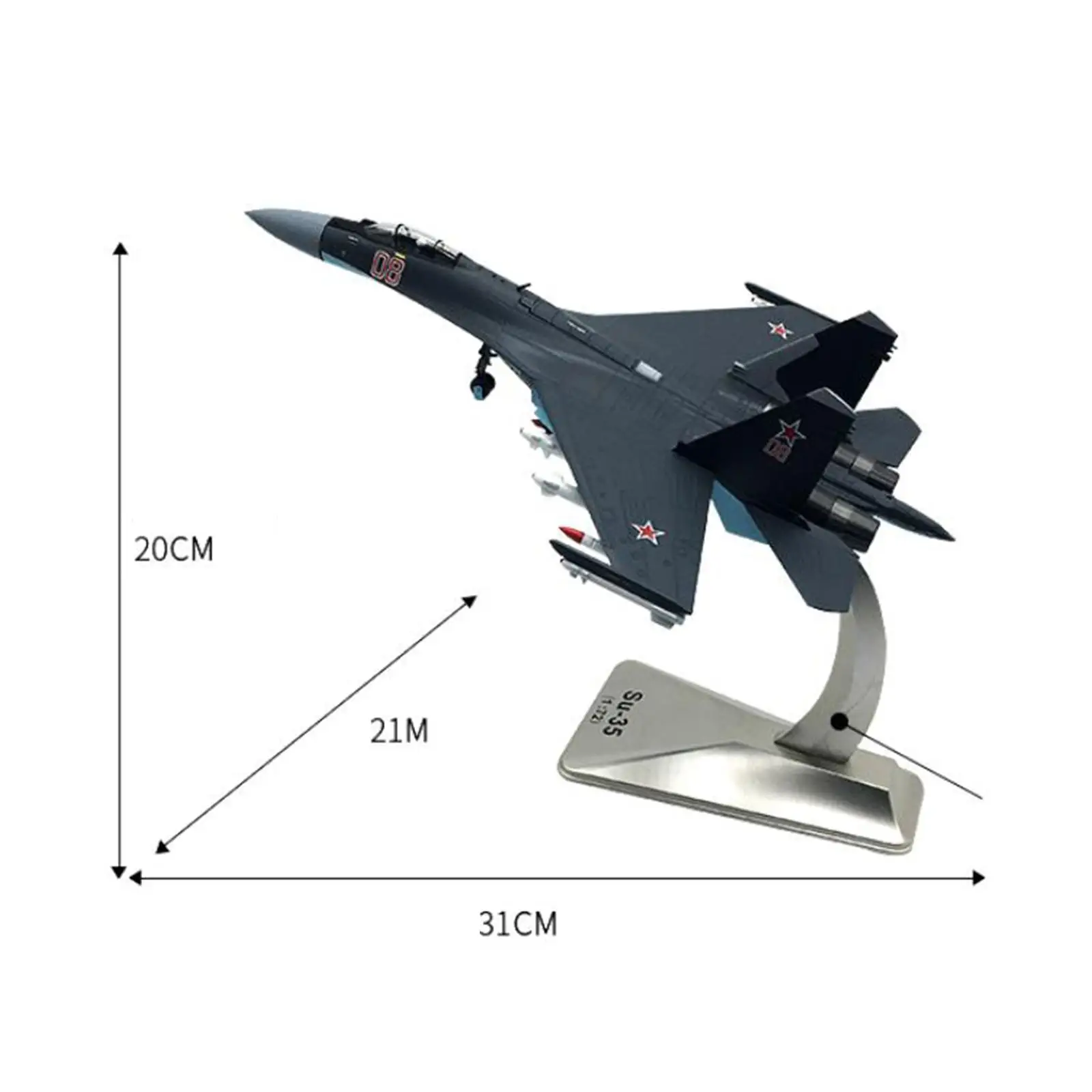 SU-35 Модель истребителя Дисплей Истребителя Реактивные Игрушки Самолета Декор