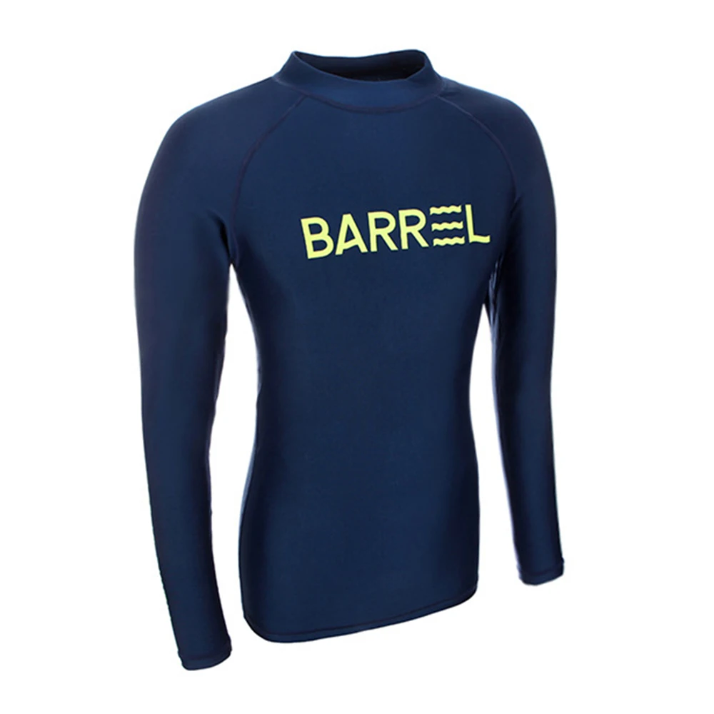 Men's split long-sleeved Lycra sunscreen swimsuit surf windbreaker UV protection water sports quick-drying swim surf top 2022