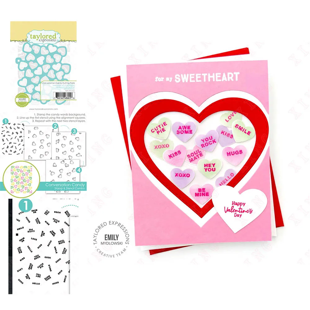 

Conversation Candy Decoration Embossing New Metal Cutting Dies Stamps Stencil Set Diy Scrapbook Craft Handmade Album Card Molds