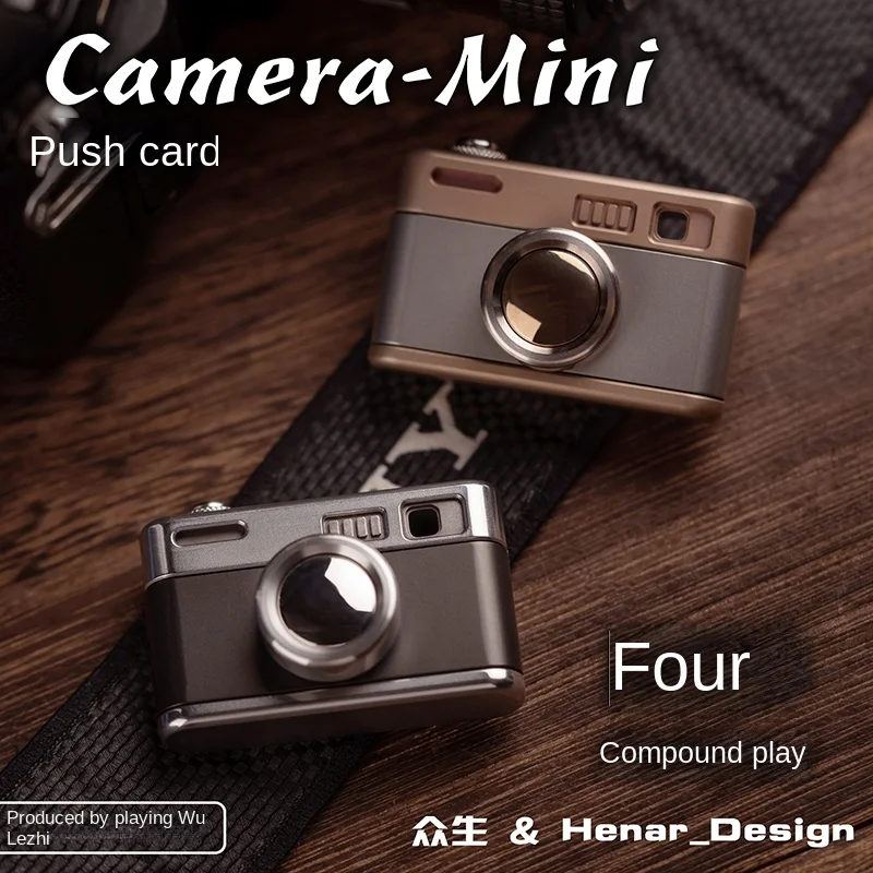 Mini Camera Push Button Snap Fingertip Metal Toy Decompression Artifact