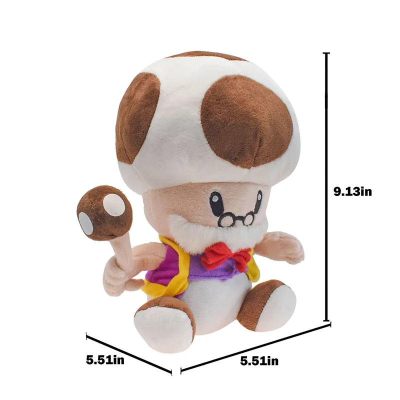 

15-40CM Size Super Mario Bros Toad Grandpa Plush Doll Model Toy