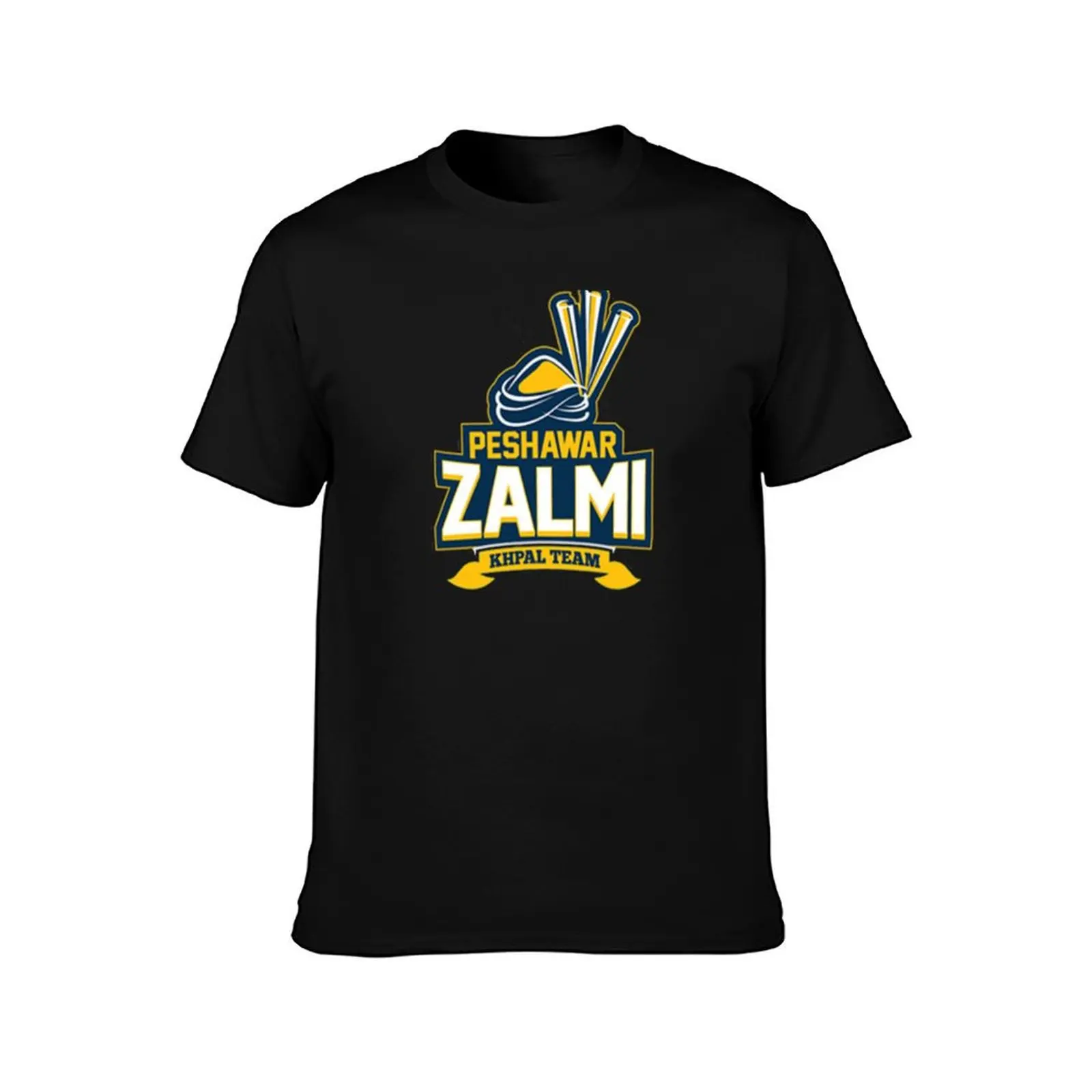 Фото Футболка с логотипом команды Peshawar Zalmi, мужская футболка из хлопка, 100% футболки для мужчин, забавные хлопковые футболки с рисунком, мужская футболка из 100% хлопка №2