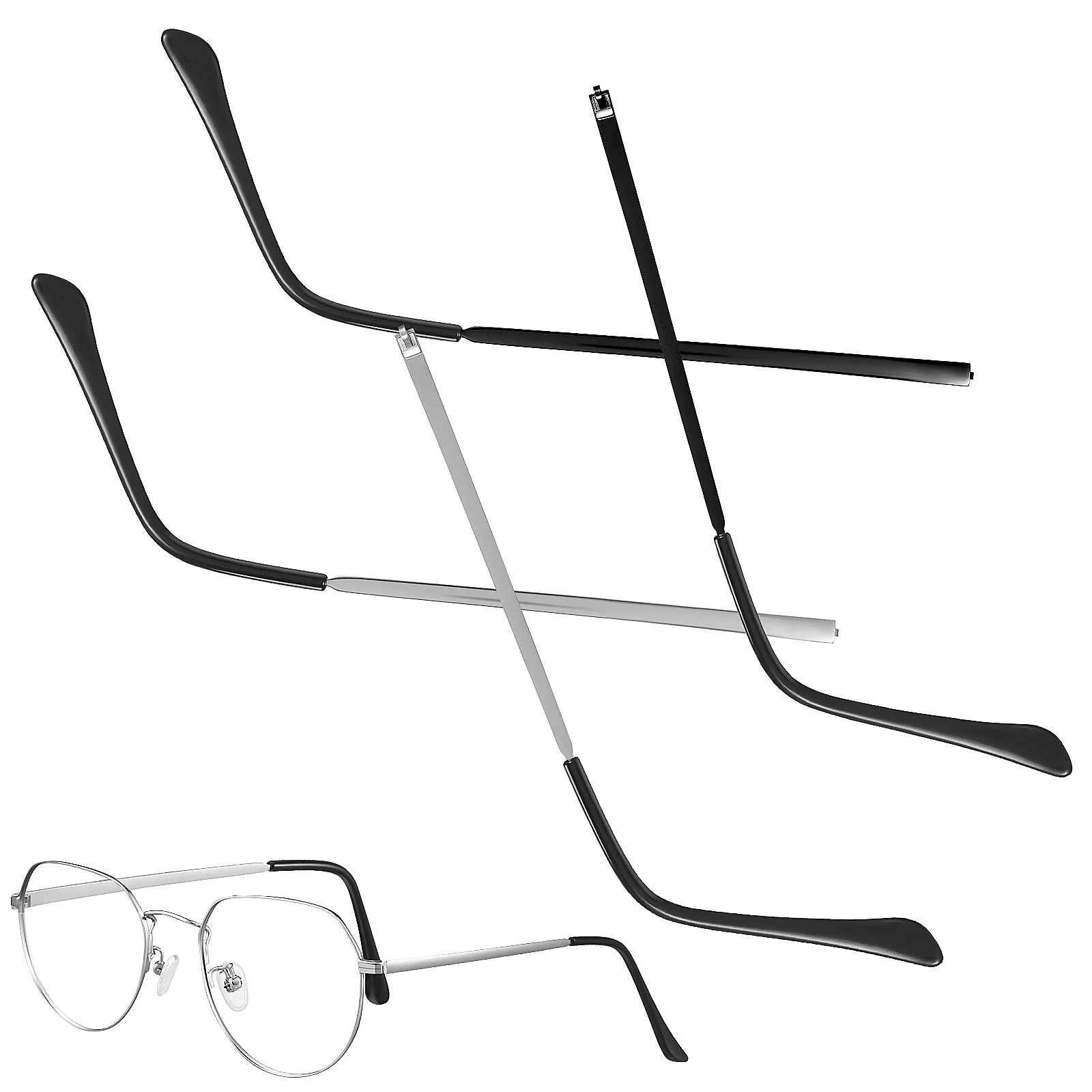 

Очки солнцезащитные женские 2 пары, металлические запасные части для дужек солнцезащитных очков, комплект для ремонта