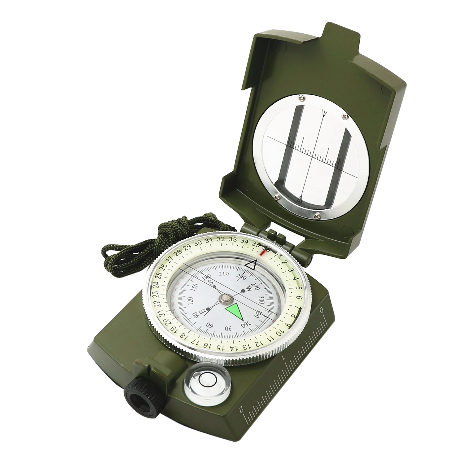 

Lensatic Sighting Camping Hiking Outdoor Multifunctional Tool Shakeproof High-precision Luminous Emergency Portable Mini
