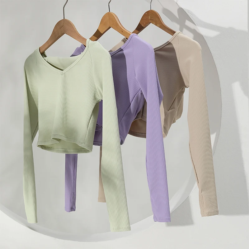 Long Sleeve Yoga Shirts Sport Top Women T-shirt Breathable Sport Hoodies Fitness Top Gym Push Up Running Full Sleeve Blouse