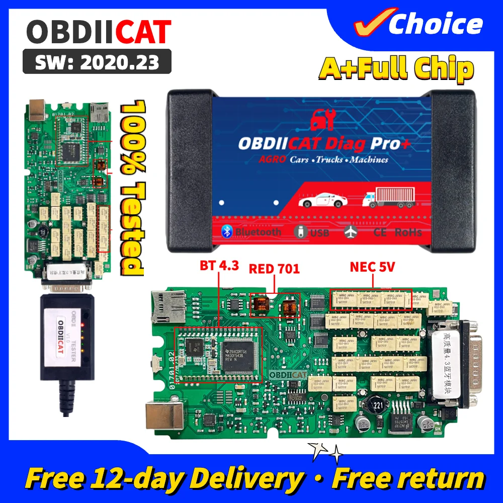 Горячая 2021,10 новейший + keygen! Новейший качественный сканер V3.0 PCB NEC Реле bluetooth новые vci диагностические инструменты pro 3 в 1 автомобили + грузовики