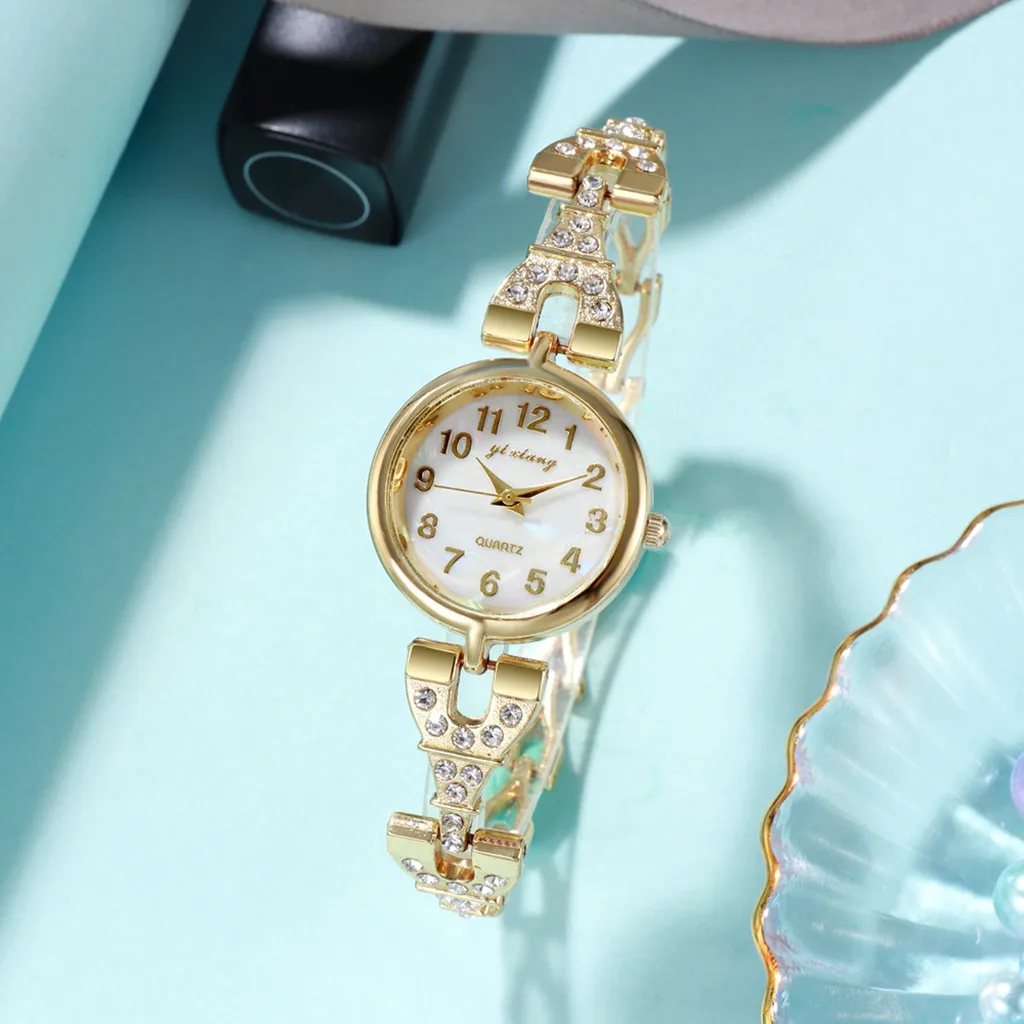 

Wristwatches Wristwatch Womens Fashion Dial Inlaid With Stainless Steel Wristwatch For Women's Wristwatches Wristwatch Womens