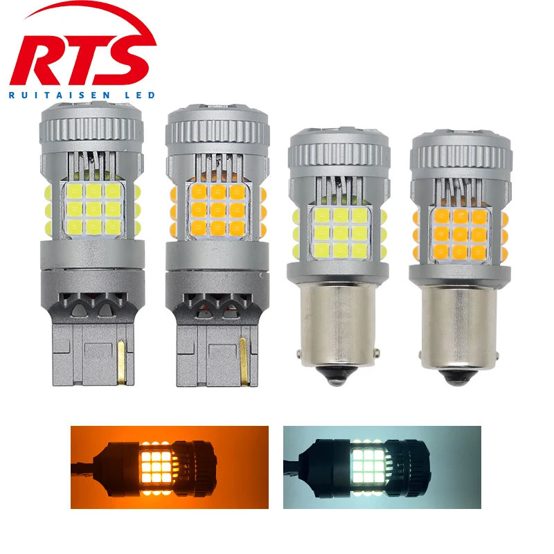 

RTS Motorcycle Car 2pcs Signal Lights Lamp 1156 PY21W 7440 White Yellow Amber Brake Lights Turn Signal Running Light LED Bulbs