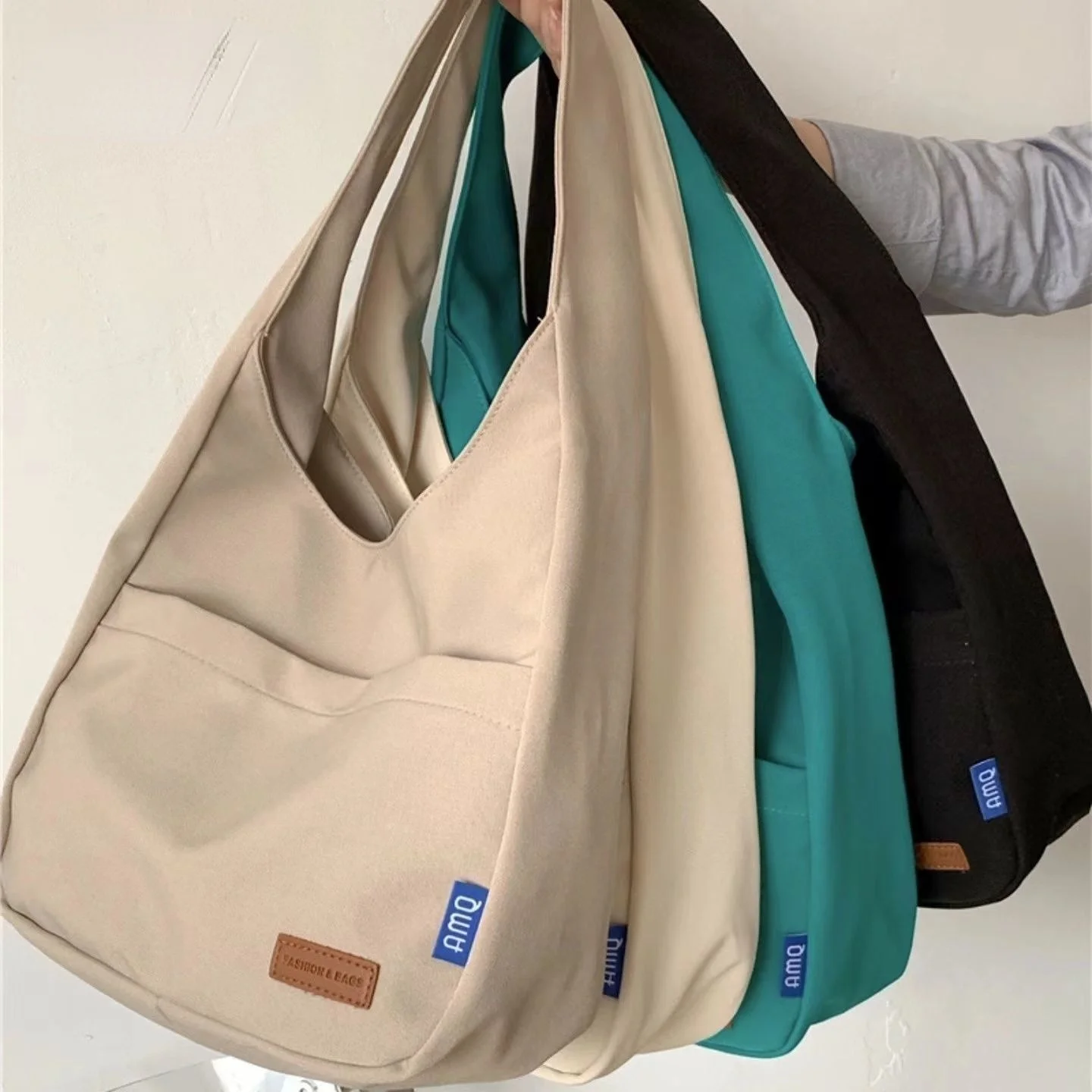 

Solid Nylon Women Bag 2023 New Spring Summer Hasp Casual Shoulder Bag Handbag Bookbag Simple