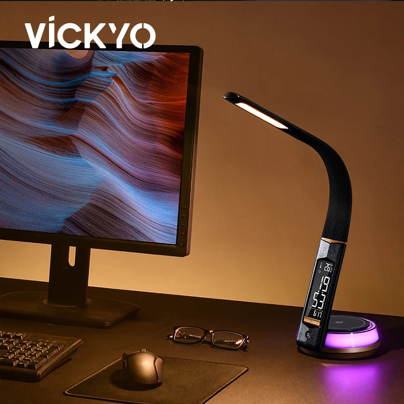 

Настольная лампа для чтения VICKYO, с будильником