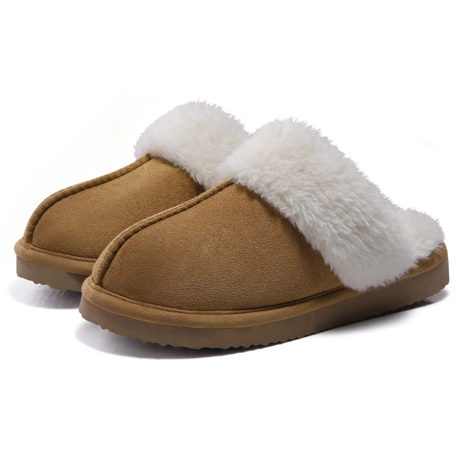 Evshine Women Plush Cotton Slippers Winter Indoor Warm 