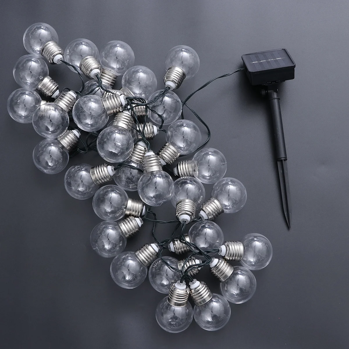 

1pc Bulb Lights Globe Solar Powered String Lights Warm Lights Fairy Lights for Outdoor Garden Holiday