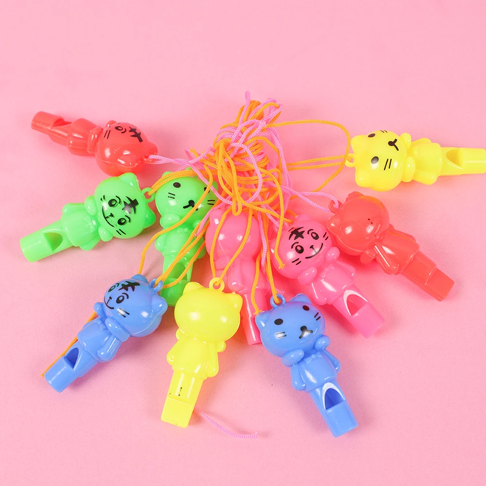 20Pcs Cute Animal Cat Whistles Cheerleading Sports Toys for Kids Children Birthday Party Favors Goodie Bag Pinata Fillers Gifts images - 6