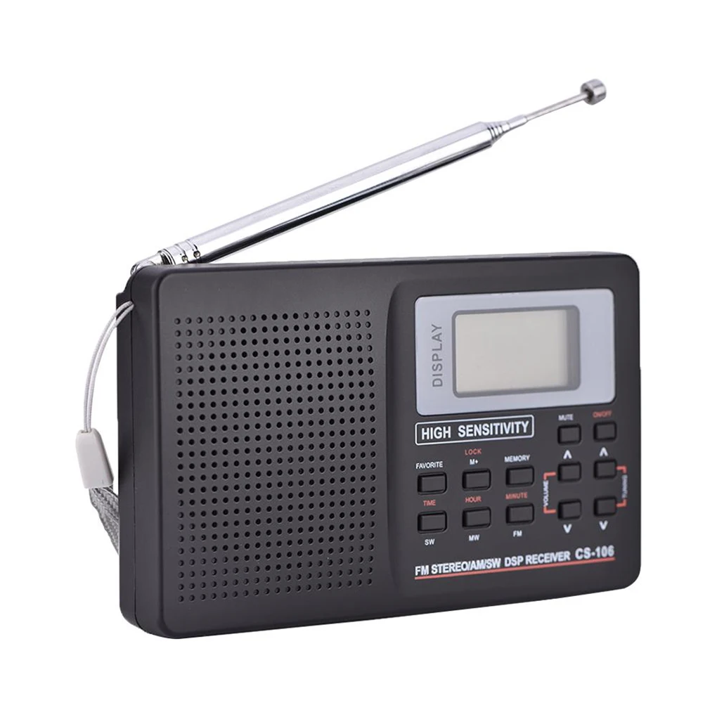 

Портативный радиоприемник FM/AM/SW/LW/TV, Полнодиапазонный радиоприемник с таймером и будильником, цифровое радио с функцией памяти