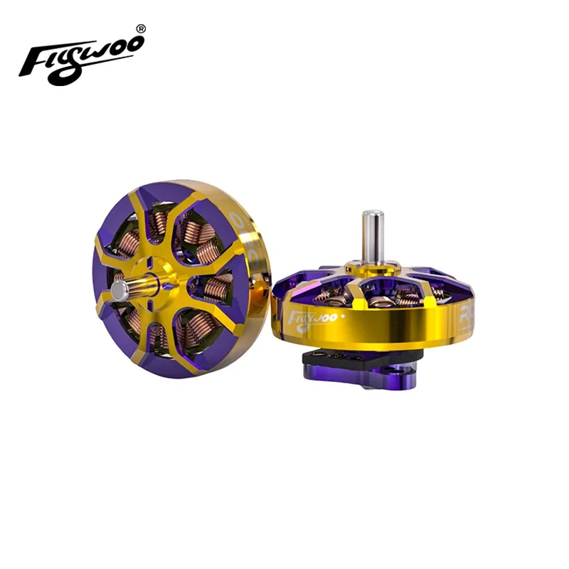 Flywoo ROBO 1002 19800 кВ / 23500 двигатель Fpv золотой/фиолетовый (новая версия)